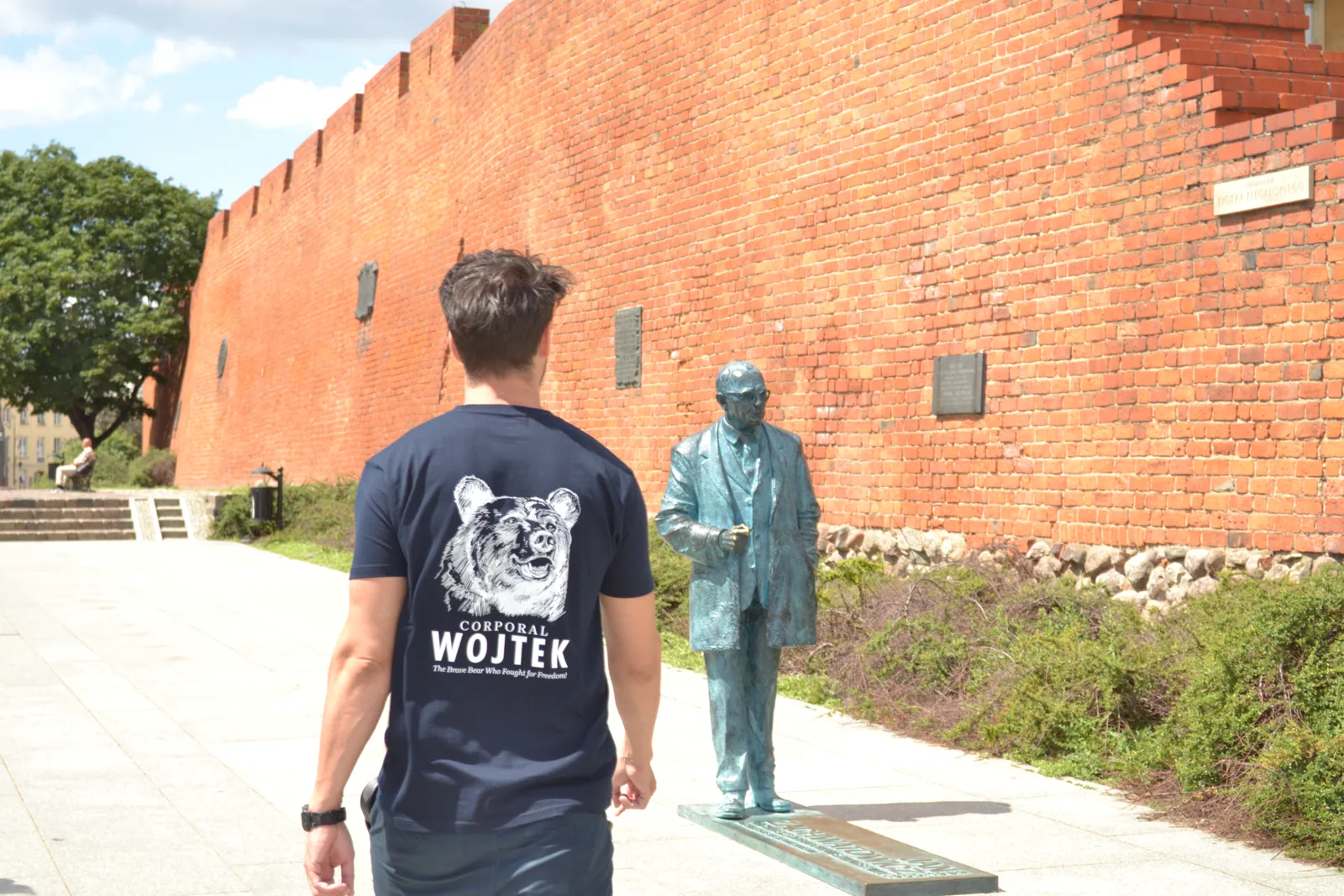 Corporal Wojtek T-Shirt Męski Granat, kadr z sesji: mury obronne